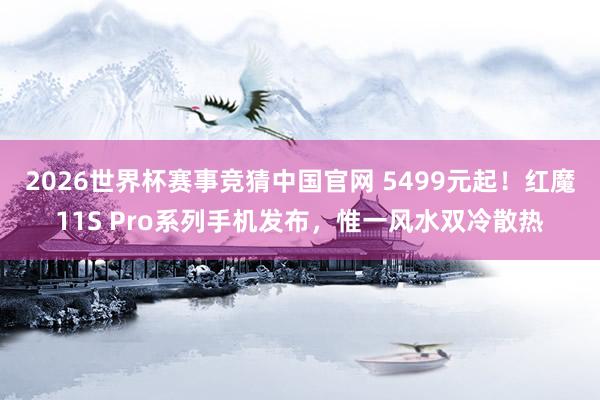 2026世界杯赛事竞猜中国官网 5499元起！红魔11S Pro系列手机发布，惟一风水双冷散热