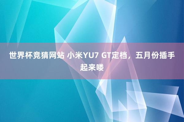 世界杯竞猜网站 小米YU7 GT定档,五月份插手起来喽