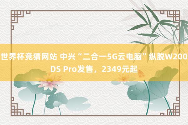 世界杯竞猜网站 中兴“二合一5G云电脑”纵脱W200DS Pro发售,2349元起