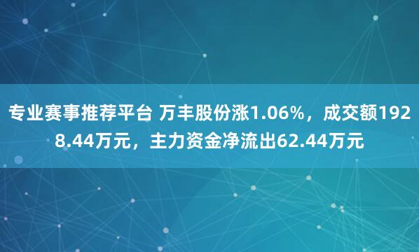 专业赛事推荐平台 万丰股份涨1.06%，成交额1928.44万元，主力资金净流出62.44万元