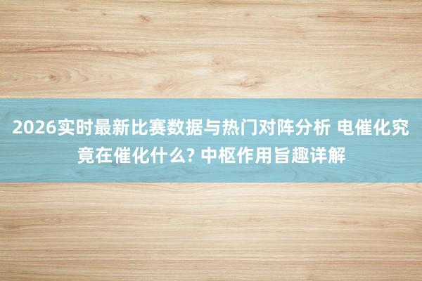 2026实时最新比赛数据与热门对阵分析 电催化究竟在催化什么? 中枢作用旨趣详解