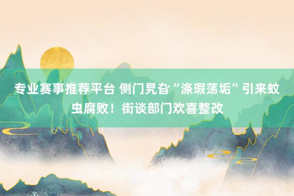 专业赛事推荐平台 侧门旯旮“涤瑕荡垢”引来蚊虫腐败！街谈部门欢喜整改