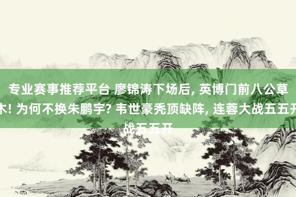 专业赛事推荐平台 廖锦涛下场后， 英博门前八公草木! 为何不换朱鹏宇? 韦世豪秃顶缺阵， 连蓉大战五五开