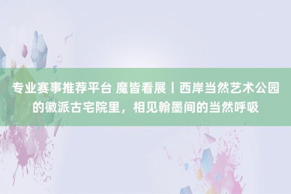 专业赛事推荐平台 魔皆看展丨西岸当然艺术公园的徽派古宅院里,相见翰墨间的当然呼吸