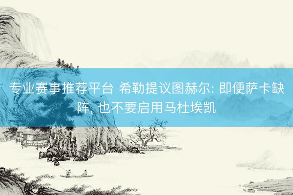 专业赛事推荐平台 希勒提议图赫尔: 即便萨卡缺阵， 也不要启用马杜埃凯